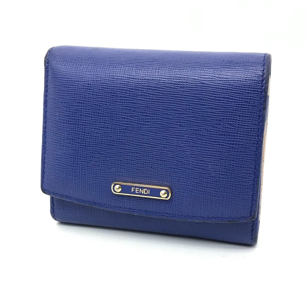 Fendi Bi fold Wallet Blue
